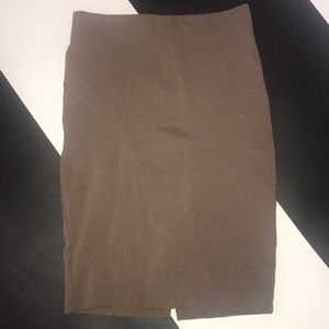 High waist pencil skirt back zipper detail